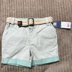 Greenish Blue Shorts with Belt NWT